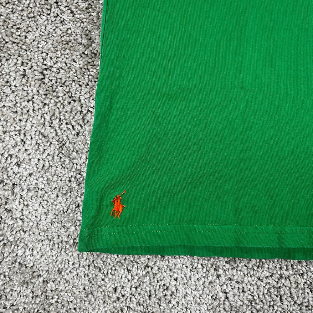 Polo Ralph Lauren Mens Green Graphic T-Shirt XL Boys Fits Mens Small Paint Logo - Picture 2 of 7